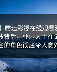 【独家】蘑菇影视在线观看深度揭秘：爆料风波背后，业内人士在记者发布会的角色彻底令人意外
